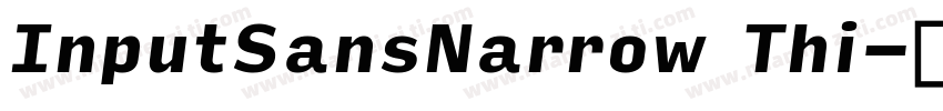 InputSansNarrow Thi字体转换